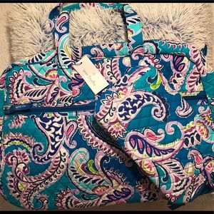 Vera Bradley Grand Weekender & cosmetic bag